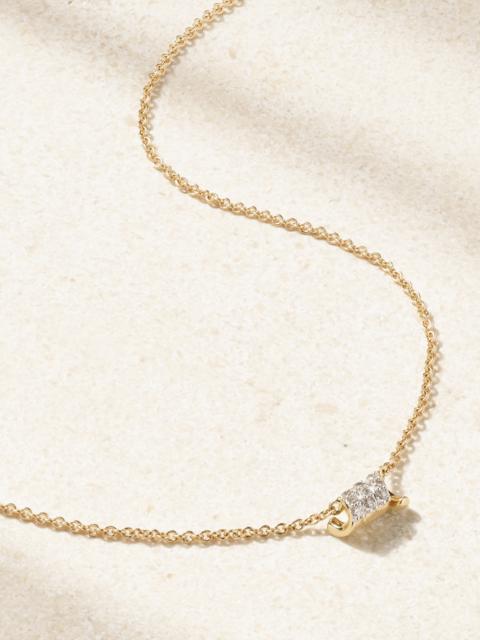 STONE AND STRAND Twinkling Twine 10-karat Gold Diamond Choker