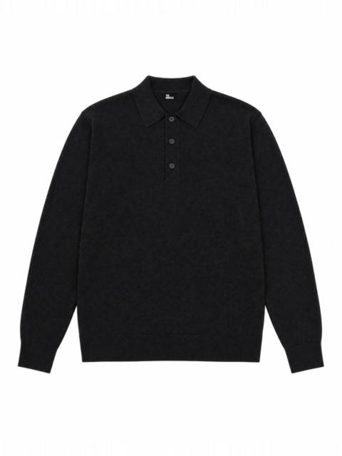 The Kooples BLACK MERINO WOOL POLO NECK SWEATER
