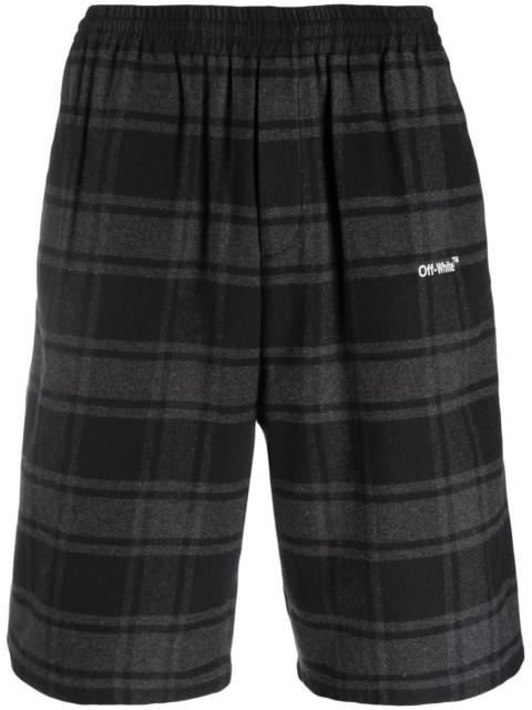 Off-White check-print shorts
