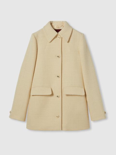 GUCCI Textured wool tweed coat