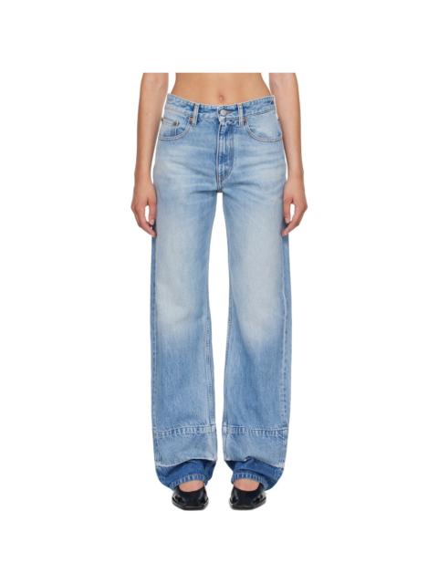 MM6 Maison Margiela Blue Straight-Leg Jeans