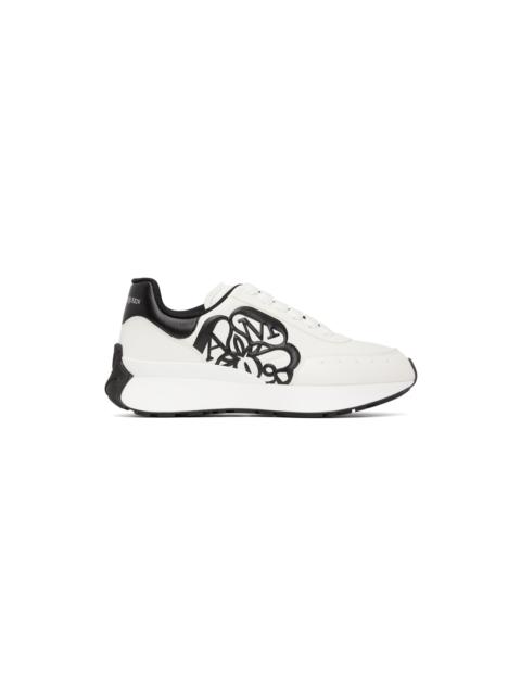 Alexander McQueen White & Black Sprint Runner Sneakers