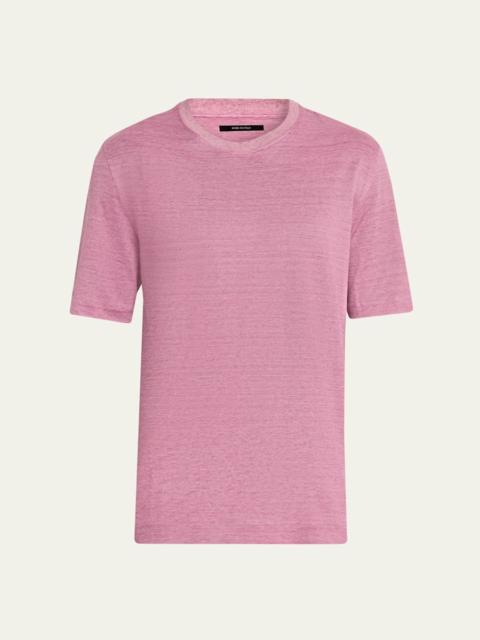 ZEGNA Men's Linen Crewneck T-Shirt