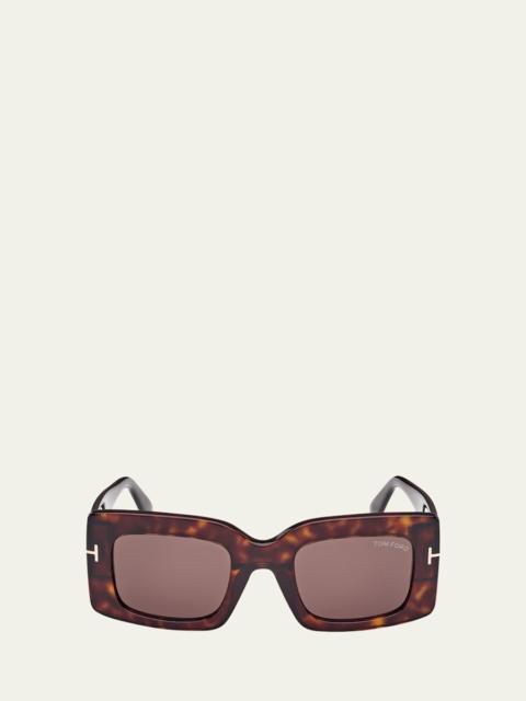 TOM FORD Brigitta Rectangle Acetate Sunglasses