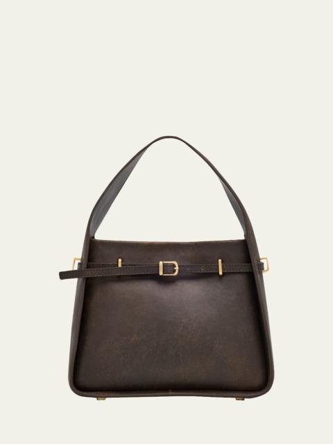 SIMKHAI Cleo Small Distressed Leather Bucket Bag