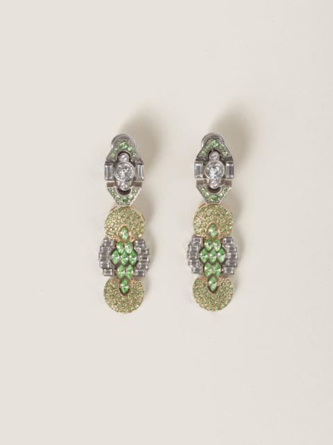 Miu Miu Metal earrings with crystals