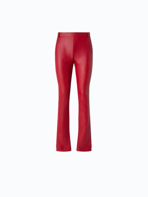 PINKO SLIM-FIT FLARED TROUSERS IN NAPPA LEATHER-EFFECT FABRIC