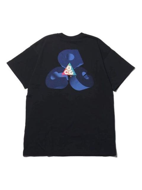 Nike 나이키 ACG 3D 인쇄 캐주얼 스포츠 짧은 소매 검정 BV8351-011