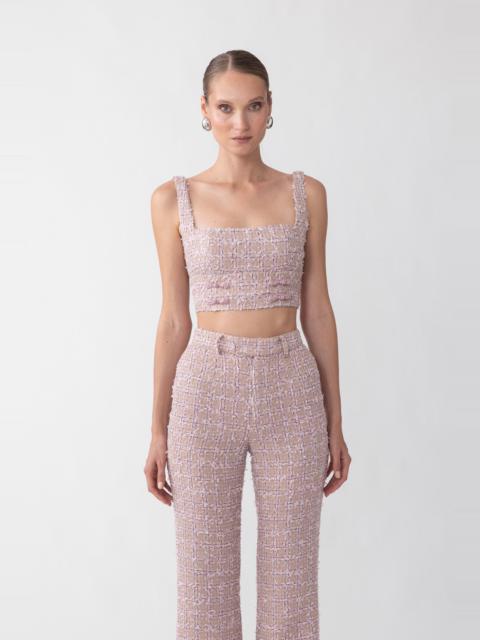 SAU LEE BRIDGETTE TWEED TOP