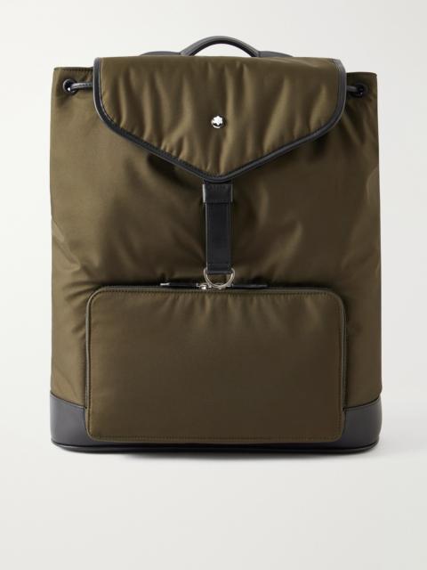 Montblanc Panorama Leather-Trimmed Shell Backpack