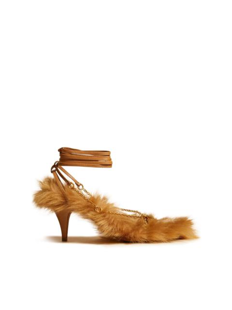 The Marion shearling-lined 75mm sandals