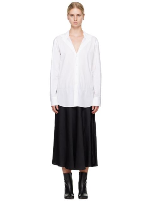 White & Black Paneled Maxi Dress