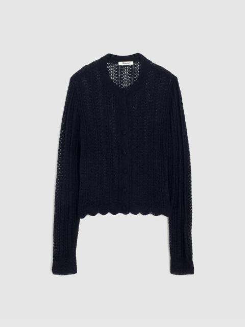 Madewell Pointelle-Stitch Cardigan in Alpaca Blend