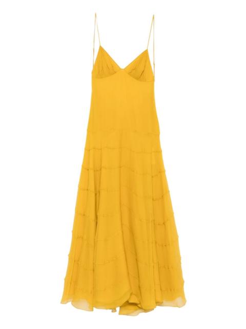 SAINT LAURENT tiered ruffled dress