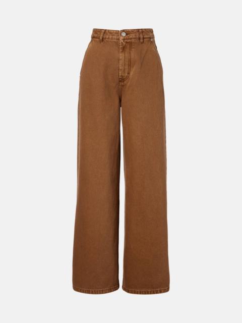 AMI Paris Cotton twill wide-leg pants