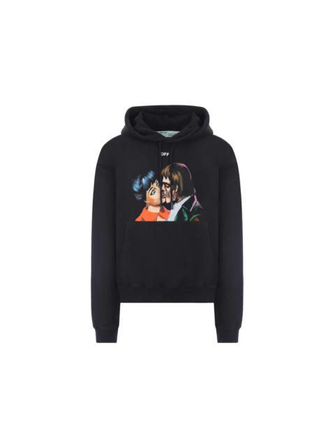 Off-White OFF-WHITE Kiss' Graphic Print Hoodie Black/Multicolor