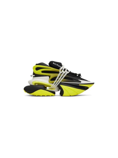 Balmain Black & Green Unicorn Sneakers