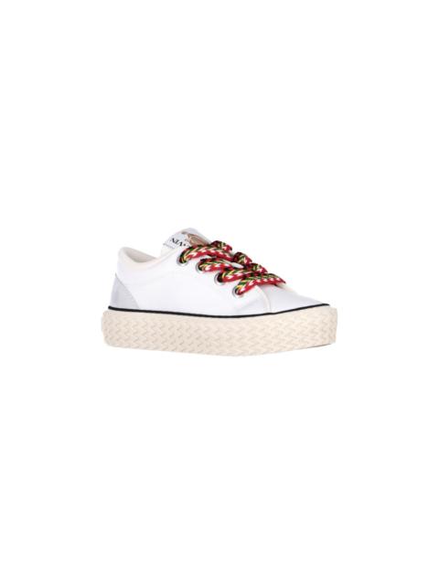 platform leather low-top sneakers