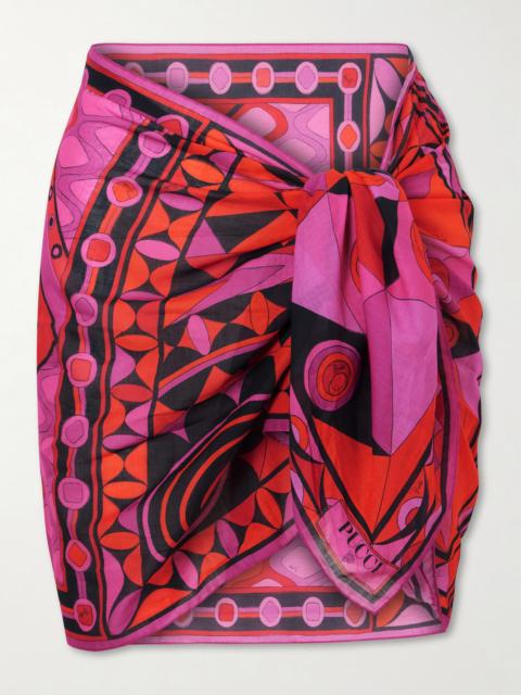 PUCCI Printed Self-tie Cotton Pareo