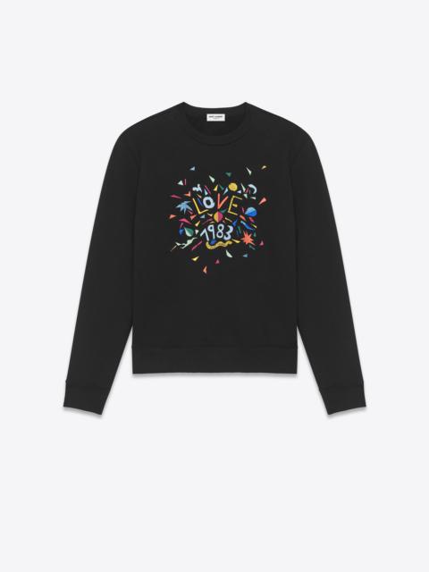 SAINT LAURENT "love 1983" embroidered sweatshirt