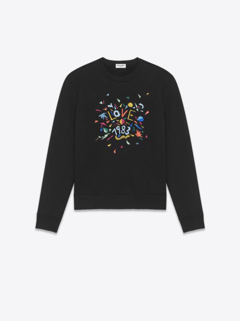 SAINT LAURENT "love 1983" embroidered sweatshirt