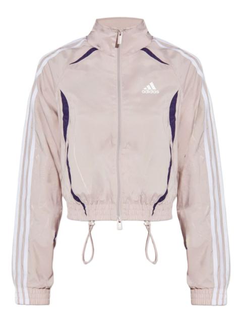 adidas three-stripe cropped track jacket