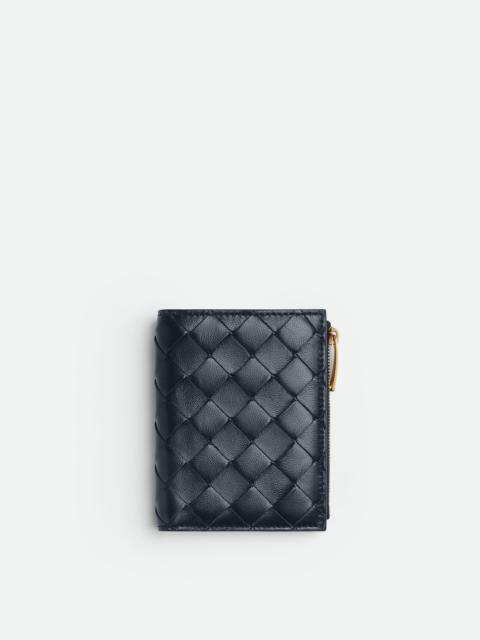 Bottega Veneta Small Intrecciato Bi-Fold Zip Wallet