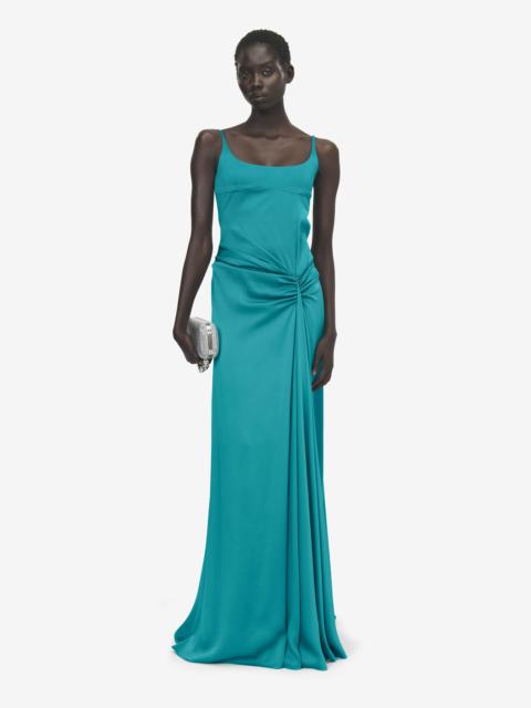 Alexander McQueen Asymmetric Drape Evening Dress