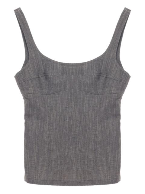 paloma wool square-neckline top