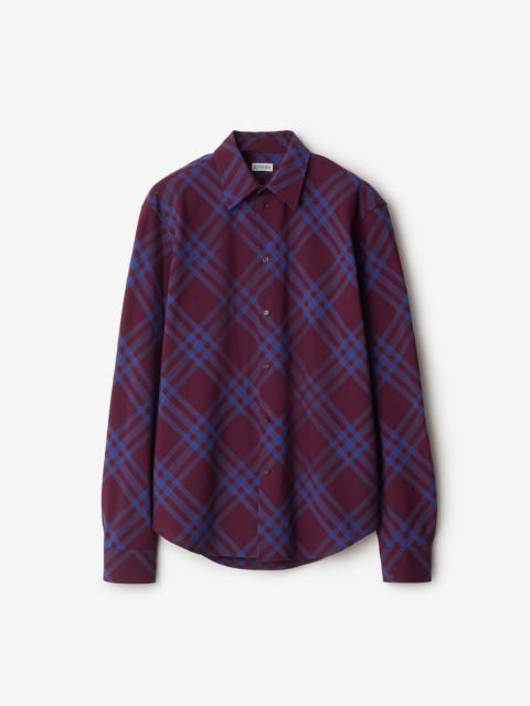 Burberry Check Wool Blend Shirt