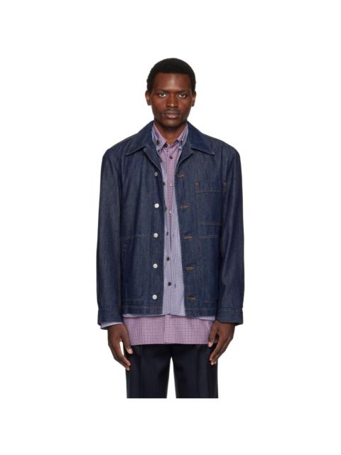 Dries Van Noten Indigo Cotton Denim Jacket