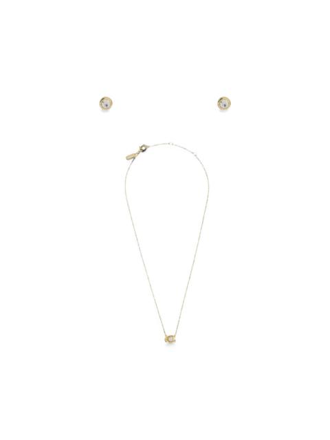 COACH crystal-embellished necklace and earrings (set of two)