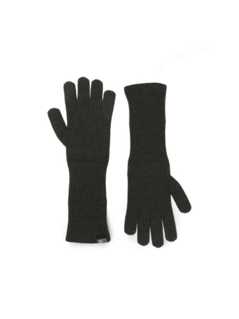 MM6 Maison Margiela ribbed-knit wool-blend gloves
