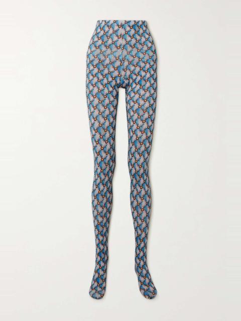 Etro Printed stretch-jersey tights
