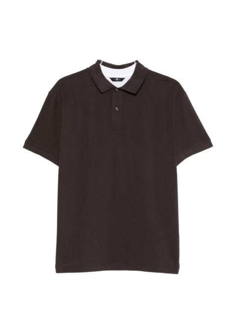 7 For All Mankind 7 For All Mankind Layered-effect Polo Shirt