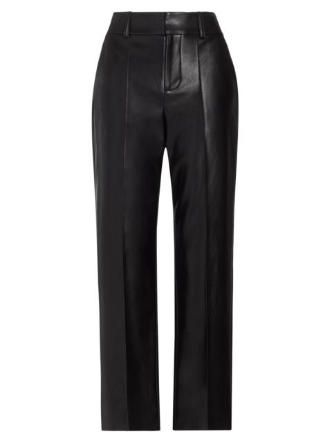 Alice + Olivia Women's Ming Pleated Faux Leather Pants - Black