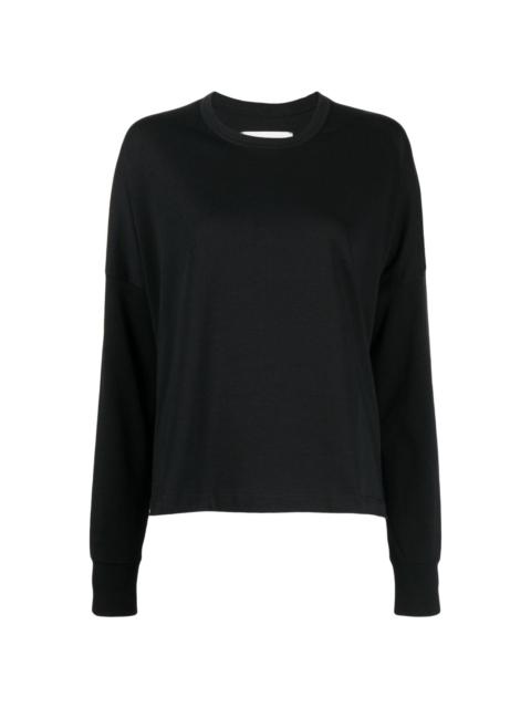 crew-neck long-sleeve sweatshirt