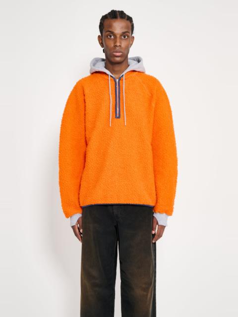Stockholm Surfboard Club STOCKHOLM SURFBOARD WOOL PILE HOODIE ORANGE