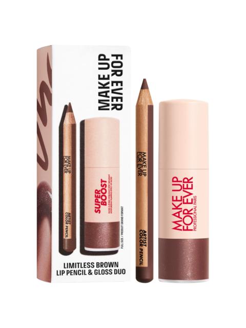 Make Up For Ever Mini Artist Color Pencil Lip Liner & Full Size Super Boost Lip Gloss Kit