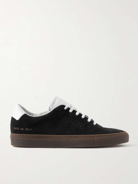 Common Projects Tennis 70 Leather-Trimmed Suede Sneakers