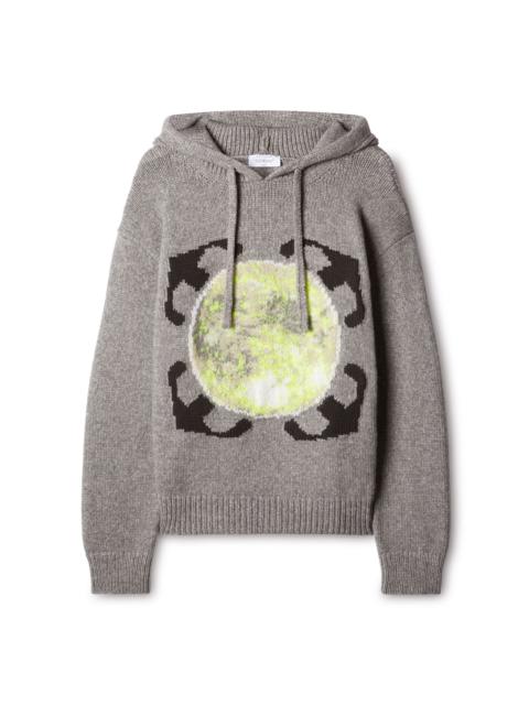 Off-White Arrow Moon Chunky Knit Hoodi