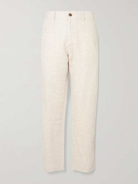 NN07 Aden 1454 Straight-Leg Linen Suit Trousers