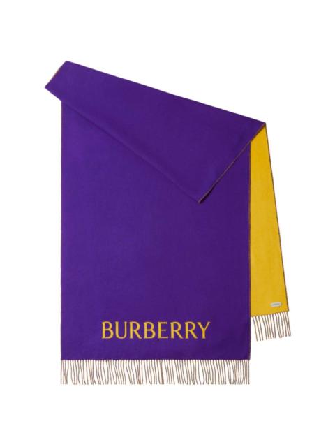 Burberry rose-print cashmere scarf