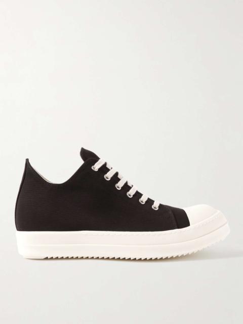 Rubber-Trimmed Twill Sneakers