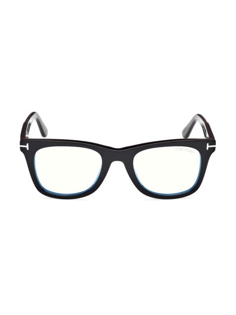 TOM FORD Men's 50MM Square Sunglasses - Black Dark Grey