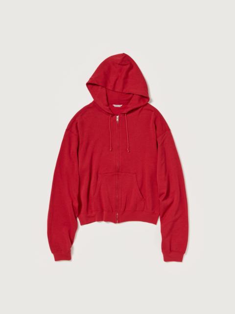 AURALEE HIGH TWIST LIGHT SWEAT ZIP PARKA