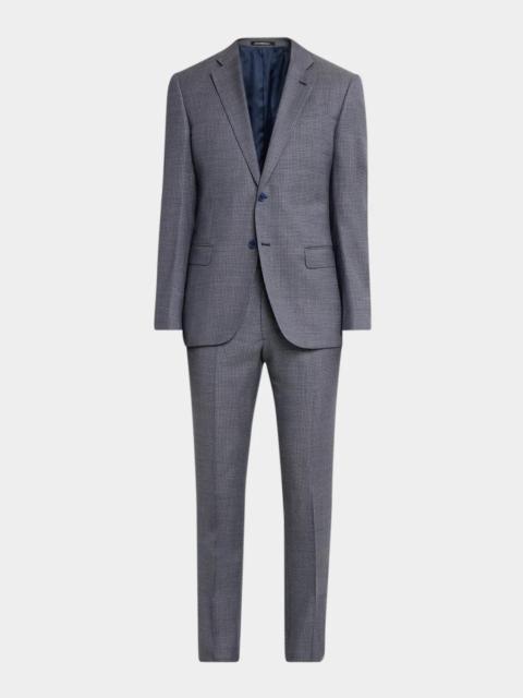 EMPORIO ARMANI Men's G Line Wool Blurred Houndstooth Two-Piece Suit