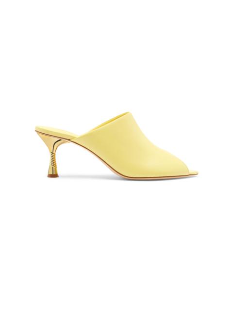 Studio Amelia Helix Leather Mules yellow