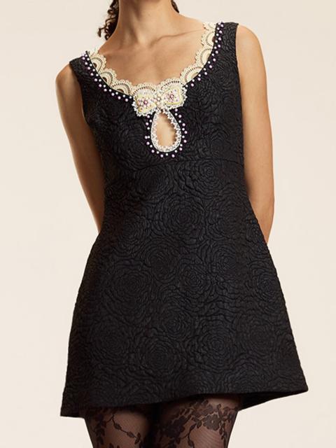 CYNTHIA ROWLEY Petit Four Lace Trim Dress