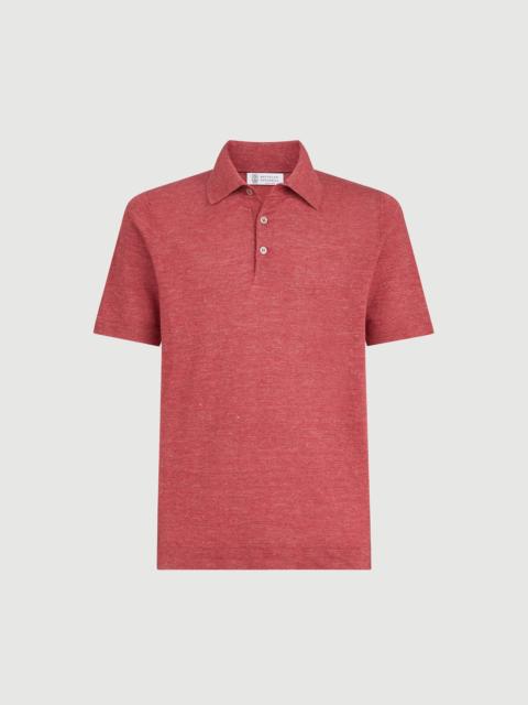 Brunello Cucinelli Linen and cotton knit polo